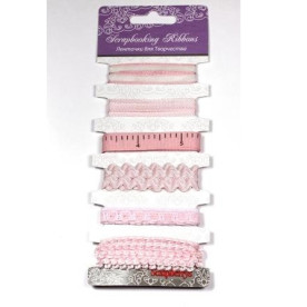 Набір стрічок 1 м. 6 шт. рожевий від Scrapberry's