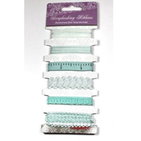 Набор ленточек 6 шт., 1 м голубой от Scrapberry's
