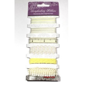 Набір стрічок 6 шт., 1 м кремовий від Scrapberry's