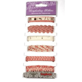 Набір стрічок 6 шт., 1 м червоний від Scrapberry's