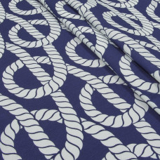 Декоративная ткань куердо, морские узлы, хлопок 70%, 168г/м, 50x70 см