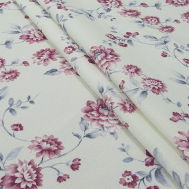 Декоративная ткань бланко, цветы, хлопок 70%, 164г/м, 50x70 см