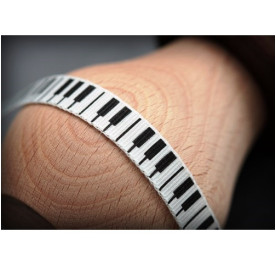 Стрічка з принтом Клавіші біла, 1 см, 2 м. Від Scrapberyy's