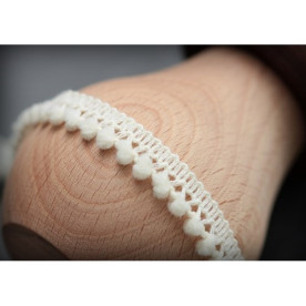 Лента с помпонами кремовая, 1 см., 2 м. от Scrapberry's