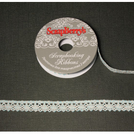 Кружевная тесьма мультиколор бежево-голубой 1,1 см 2 м от Scrapberry's