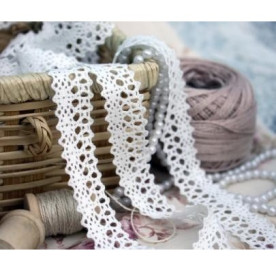 Кружевная тесьма иссиня-белая п/э 1,7 см 2 м от Scrapberry's 