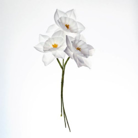 Набор тканевых нарцисов белого цвета 3 шт., 4,5 см от Scrapberry's