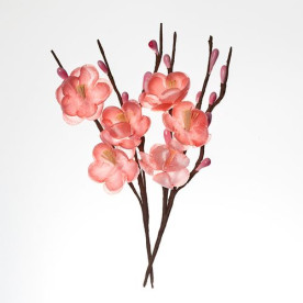 Набор тканевых цветов вишни, розовые, 2 веточки от Scrapberry's