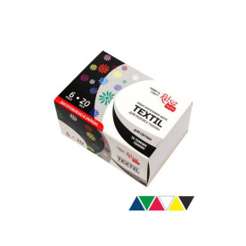 Набір акрфарб для розпису тканин, 6 кол, 20 мл, Rosa Talent