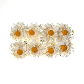 Набор белых ромашек 8 шт. 35 мм от Scrapberry's