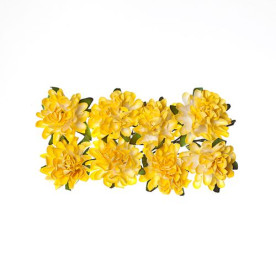 Набір айстр ніжно-жовтого кольору 8 шт. 20 мм від Scrapberry's