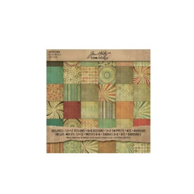 Набір паперу для скрапбукінгу Retro Grunge від Tim Holtz, 36 аркушів