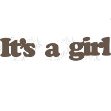 Чипборд  "It's a girl" 19x87 мм