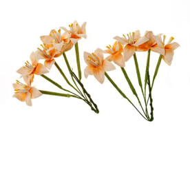 Набор 10  цветков лилии белого цвета