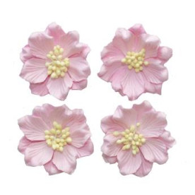 Гардения, цветочки розового цвета, набор 4 шт, 5см