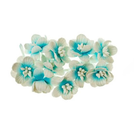 Набір декоративних квіток вишні небесного білого кольору 10 шт