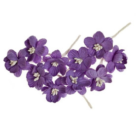 Набір декоративних квіток вишні лавандового кольору 10 шт