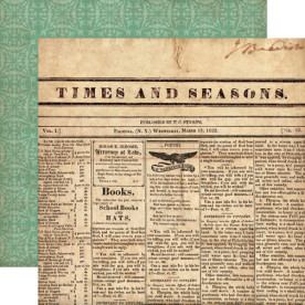 Двусторонняя бумага Yesterdays's News 30х30 см от Echo Park