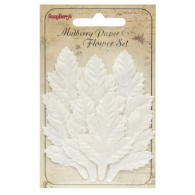 Набір листочків "Кедр" білого кольору 7 шт