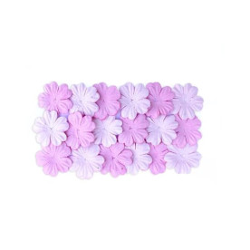 Набор плоских цветочков светло-розового и розового цвета 20 шт