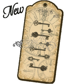 Набор металлических ключиков 8 шт. от Graphic 45