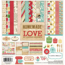 Набір паперу Homemade with Love 30х30 см 12 аркушів + наклейки від Carta Bella