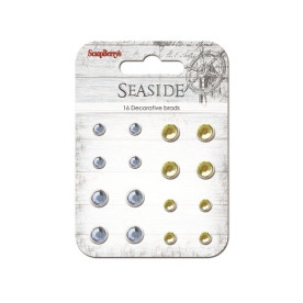 Набір з 16 шт, брадси "Море" від ScrapBerry's 