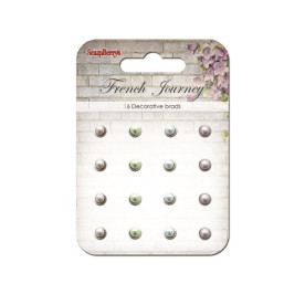 Набір брадс "Французька подорож", кількість 16 шт від ScrapBerry's