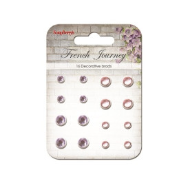 Набор брадсов "Французское путешествие" 16 шт от ScrapBerry's