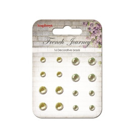 Набор брадсов "Французское путешествие" 16 шт от ScrapBerry's
