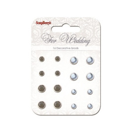 Брадсы набор "For wedding", количество 16 шт от ScrapBerry's