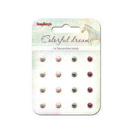 Набор брадсов из 16 шт "Цветные сны" от компании ScrapBerry's