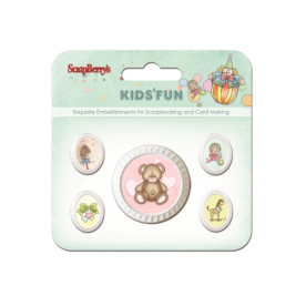 Набор украшений с рамками Забава, 5 шт, размер 20 - 35 мм от ScrapBerry's