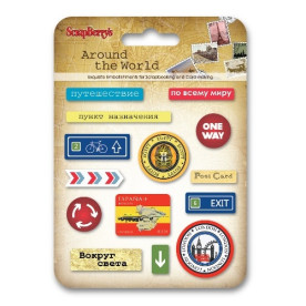 Набір епоксидних наклейок Вокруг Света, 10.5х14.5 від ScrapBerry's
