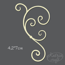 Чіпборд Завиток №9 4,2x7см від Katrin Craft