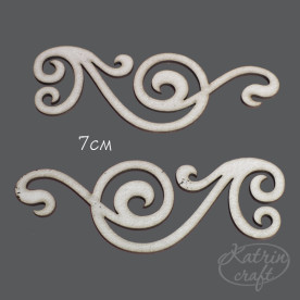 Чіпборд Завитки №2 маленькі 7x2,5 см 2 елементи від Katrin Craft