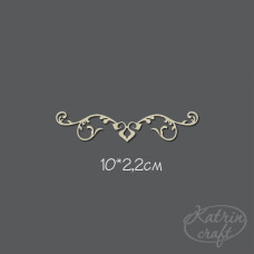 Чипборд Виньетка №6  10x2,2см от Katrin Craft