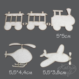 Чипборд Детский №3   5,5см 5 элементов от Katrin Craft