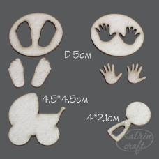 Чіпборд Дитячий 5см 8 елементів від Katrin Craft