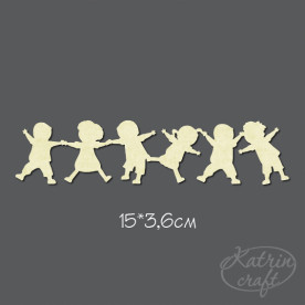 Чипборд Бордюр Дети 15x3,6см от Katrin Craft