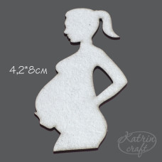 Чіпборд Вагітна 4,2x8см від Katrin Craft