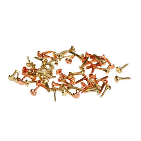 Набір міні-брадс Гвинтики, колір золото і мідь, 50 шт, 3 мм від Scrapberry's