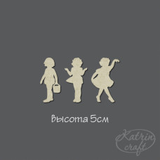 Чіпборд Три дівчинки висота 5 см від Katrin Craft