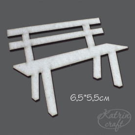 Чипборд Лавка маленькая 6,5x5,5см от Katrin Craft