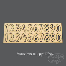 Чіпборд Цифри №1 1,2 см від Katrin Craft