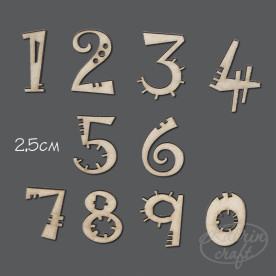 Чипборд Цифры детские 2,5см от Katrin Craft