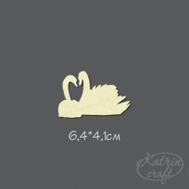 Чіпборд Лебеді 6,4x4,1см від Katrin Craft