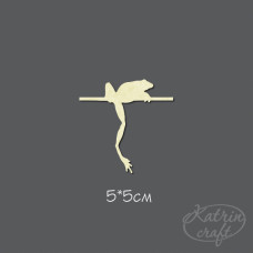 Чипборд Лягушка на отдыхе маленькая 5x5 см от Katrin Craft