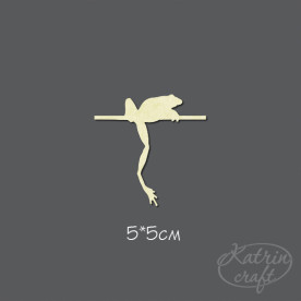 Чіпборд Жаба відпочинку маленька 5x5 см від Katrin Craft