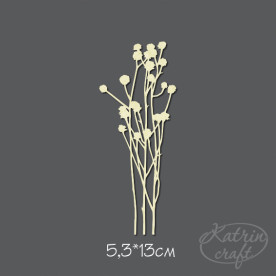 Чипборд Сухоцвет 5,3*13см от Katrin Craft
